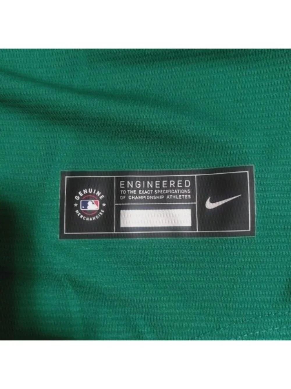 Nike Oakland Athletics Mens Size XL Full Button Alternate Jersey Green Blank MLB